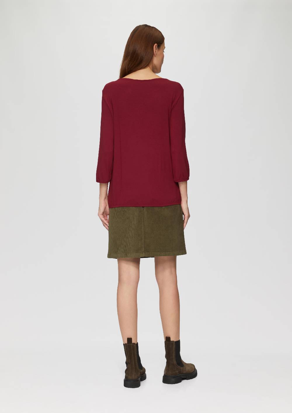 S.Oliver Shirt Mit All-over-Print Aus Viskosestretch