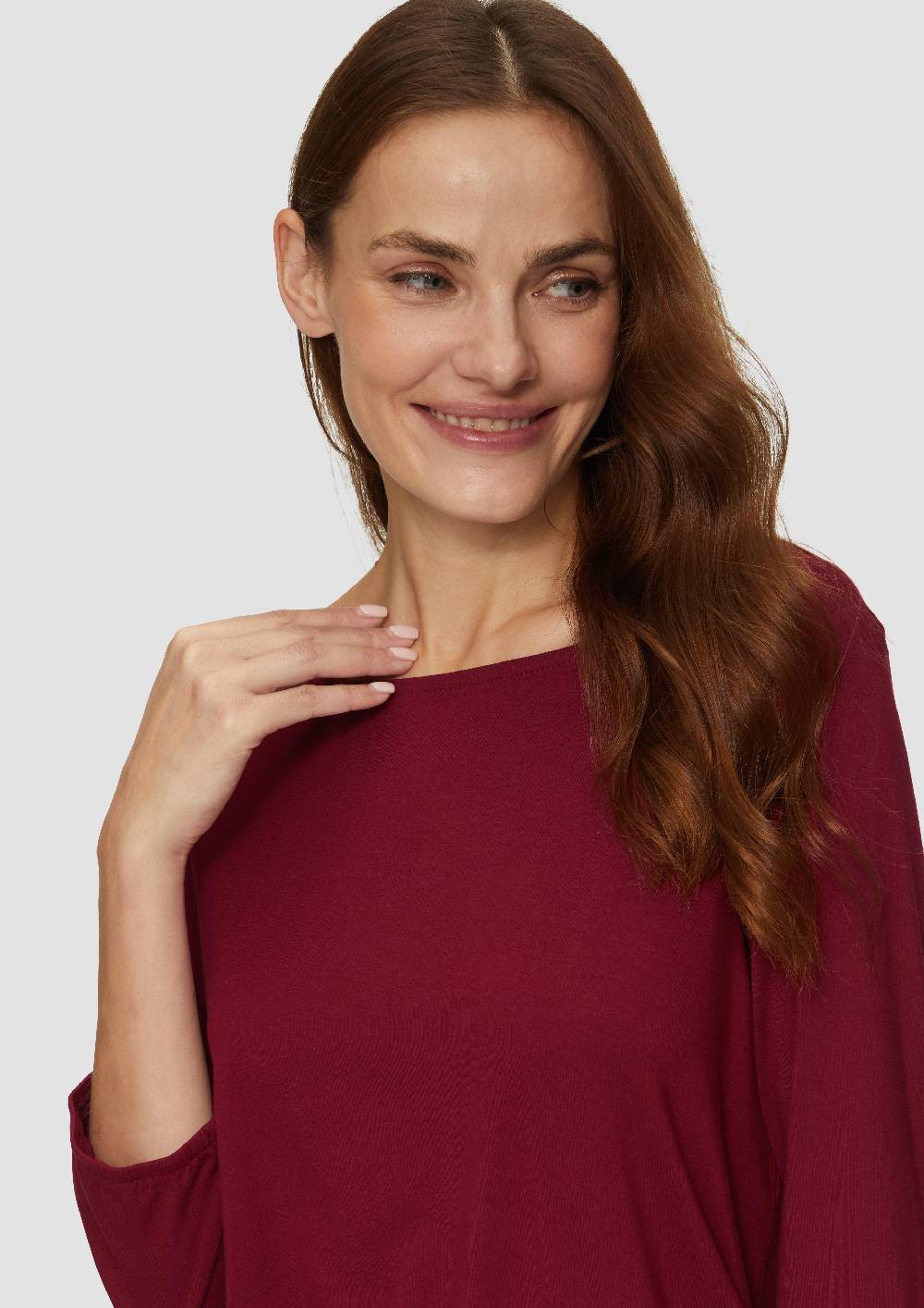 S.Oliver Shirt Mit All-over-Print Aus Viskosestretch