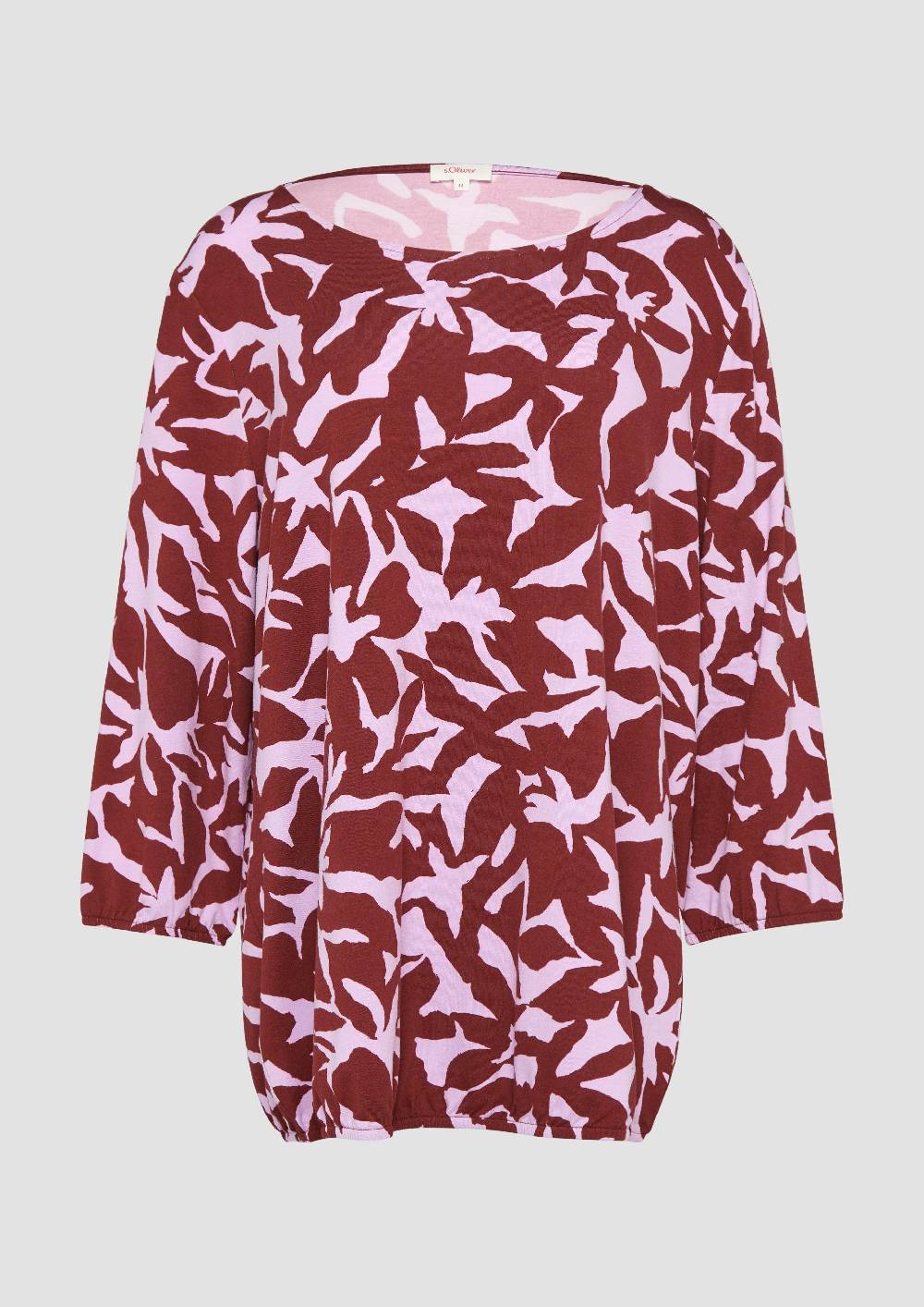 S.Oliver Shirt Mit All-over-Print Aus Viskosestretch