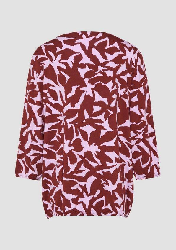 S.Oliver Shirt mit All-over-Print aus Viskosestretch