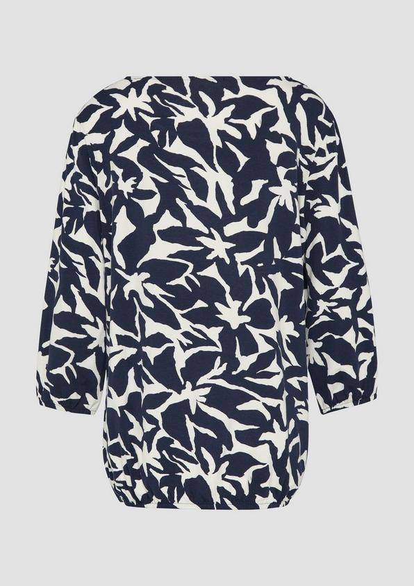 S.Oliver Shirt mit All-over-Print aus Viskosestretch