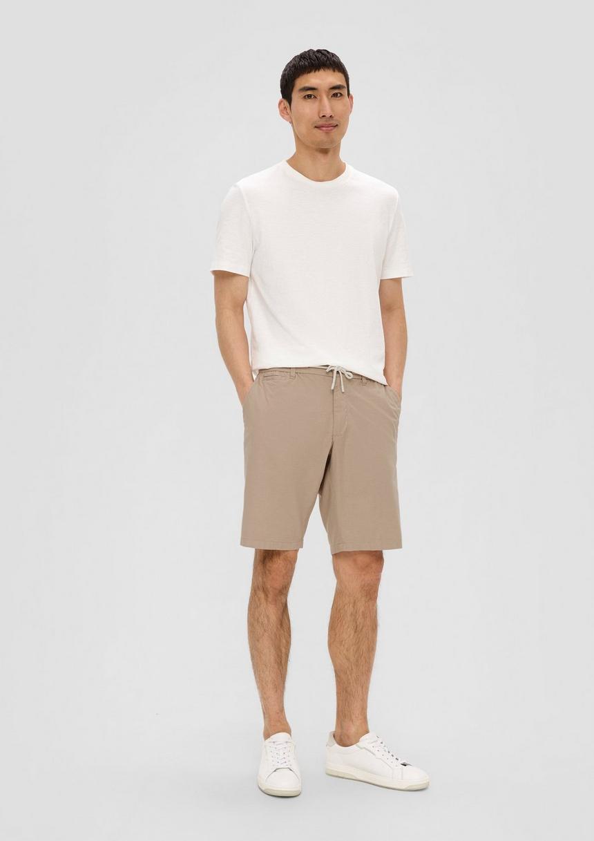 S.Oliver Shorts Aus Baumwollstretch Mit Elastikbund Und Tunnelzug