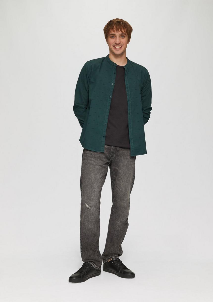S.Oliver Slim Fit: Gewaschenes Hemd Mit All-over-Print