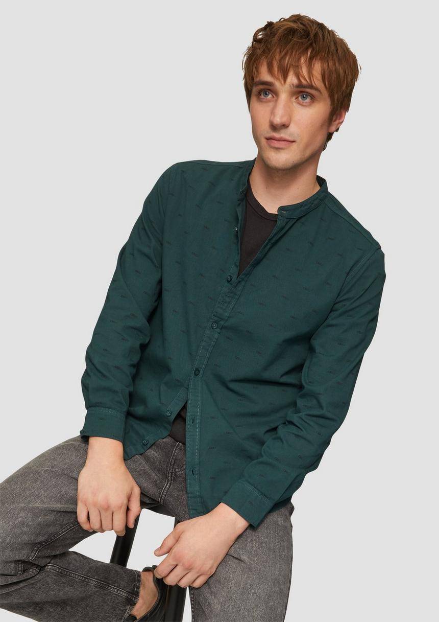 S.Oliver Slim Fit: Gewaschenes Hemd Mit All-over-Print