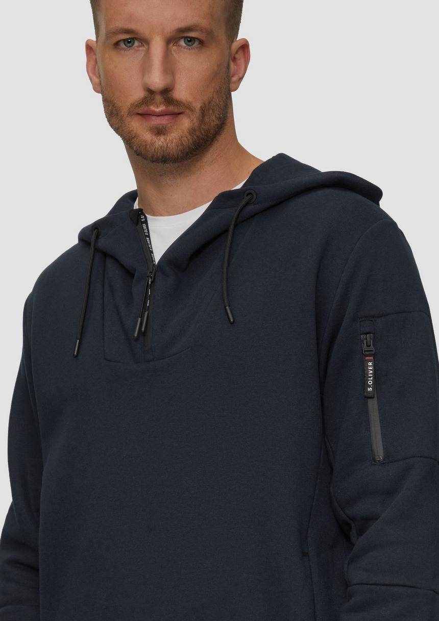 S.Oliver Sportives Kapuzen-Sweatshirt Mit Zip-Details