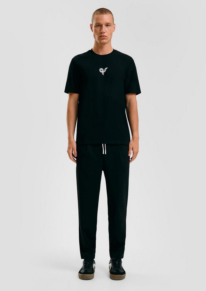 S.Oliver STREETS Kapsel T-Shirt Aus Schwerer Baumwolle Mit Logo- Und Rückenprint