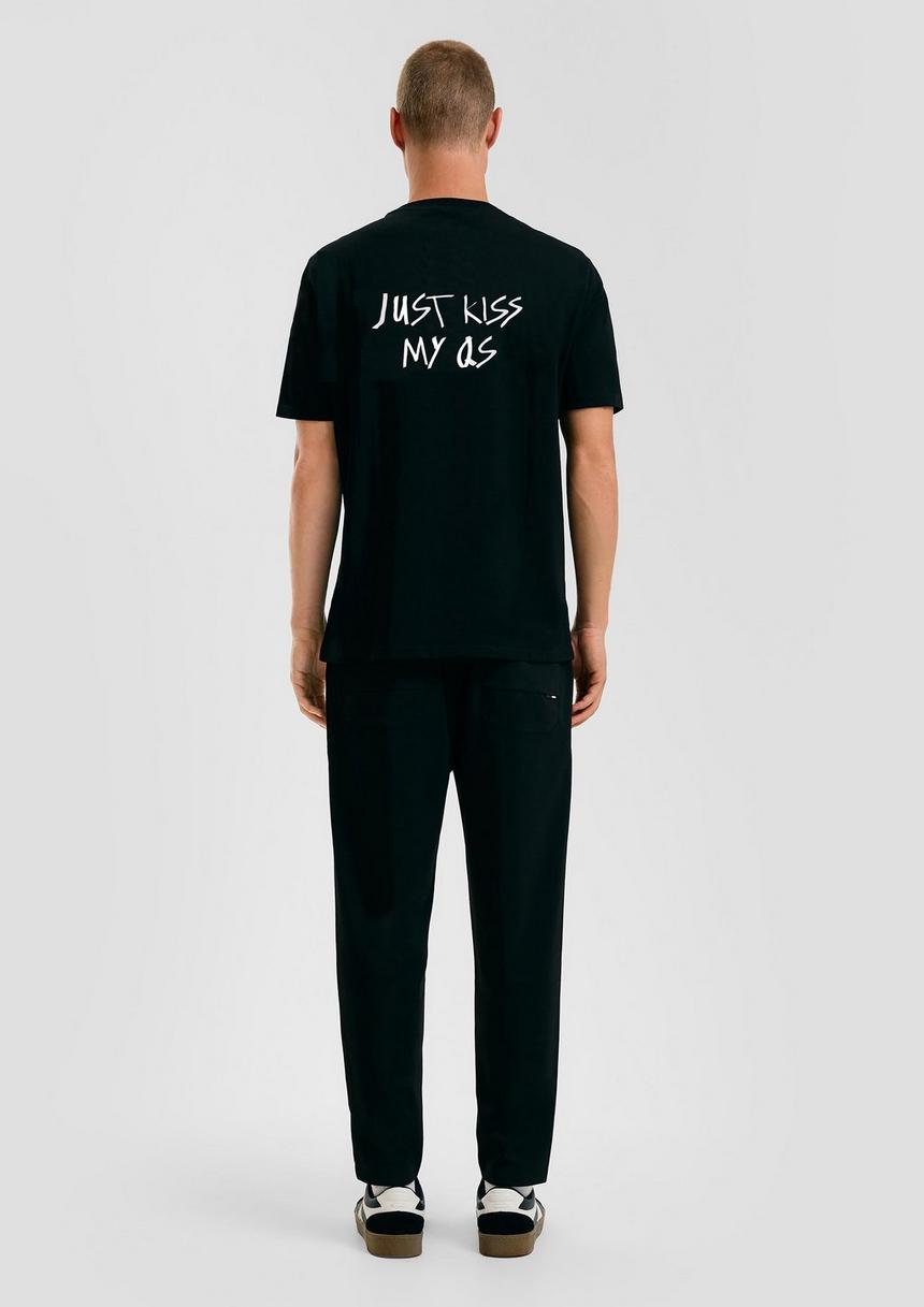 S.Oliver STREETS Kapsel T-Shirt Aus Schwerer Baumwolle Mit Logo- Und Rückenprint