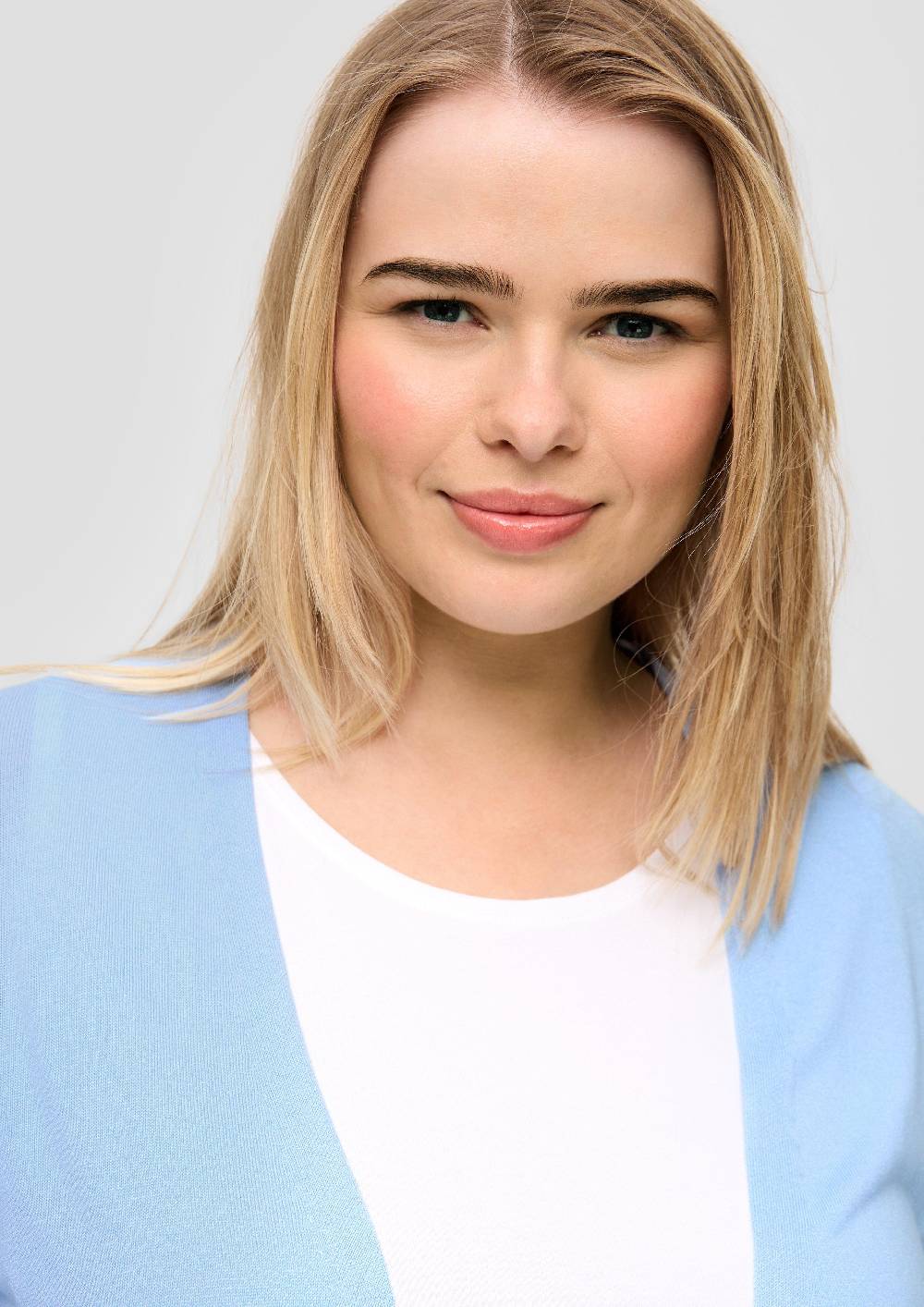 S.Oliver Strickjacke Aus Viskose-Stretch Mit Rippbündchen