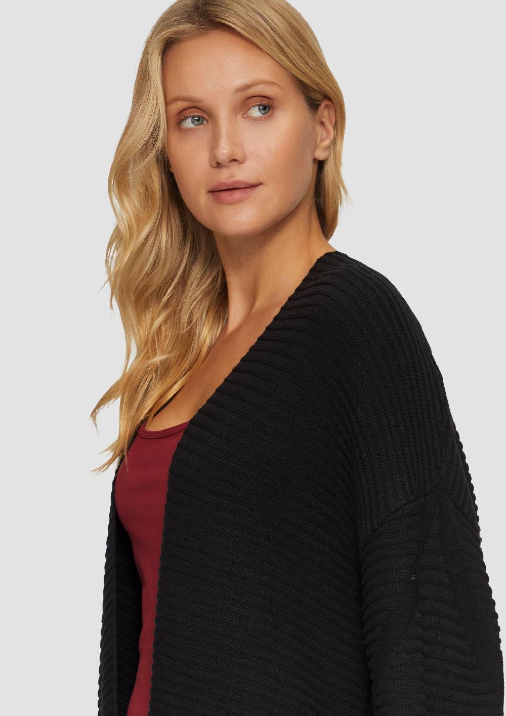 S.Oliver Strickjacke Im Oversize-Look Mit Ottoman-Struktur