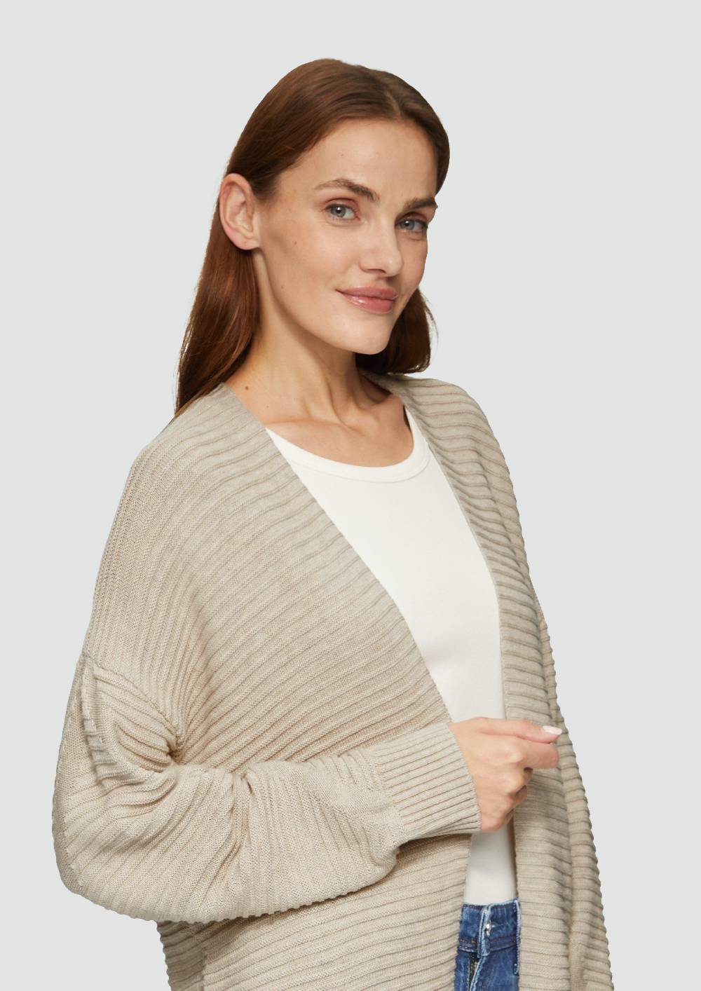 S.Oliver Strickjacke Im Oversize-Look Mit Ottoman-Struktur
