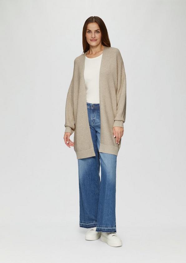 S.Oliver Strickjacke im Oversize-Look mit Ottoman-Struktur