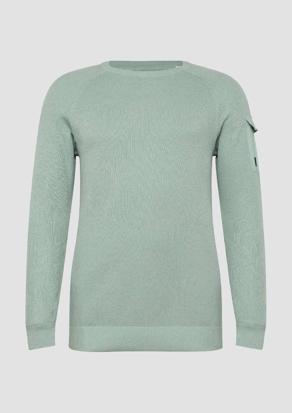 S.Oliver Strickpullover Mit Aufgesetzter Tasche Am Arm