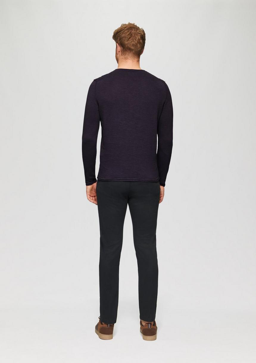 S.Oliver Strickpullover Mit Flammgarnstruktur Und Rollsaum-Details
