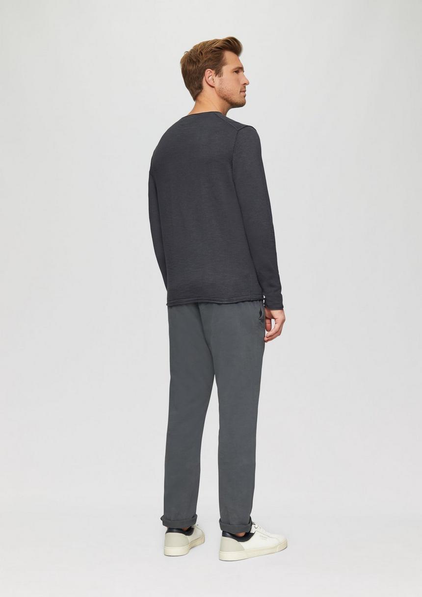 S.Oliver Strickpullover Mit Flammgarnstruktur Und Rollsaum-Details