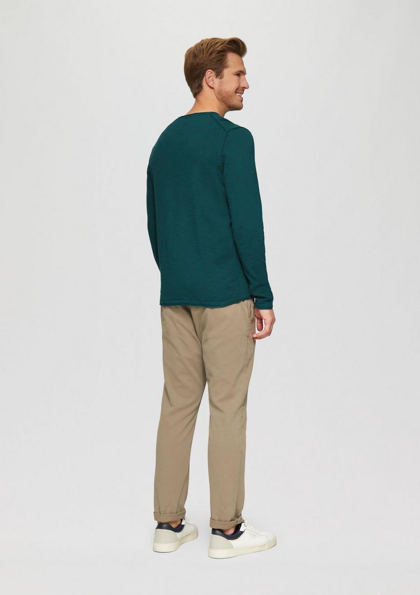 S.Oliver Strickpullover Mit Flammgarnstruktur Und Rollsaum-Details