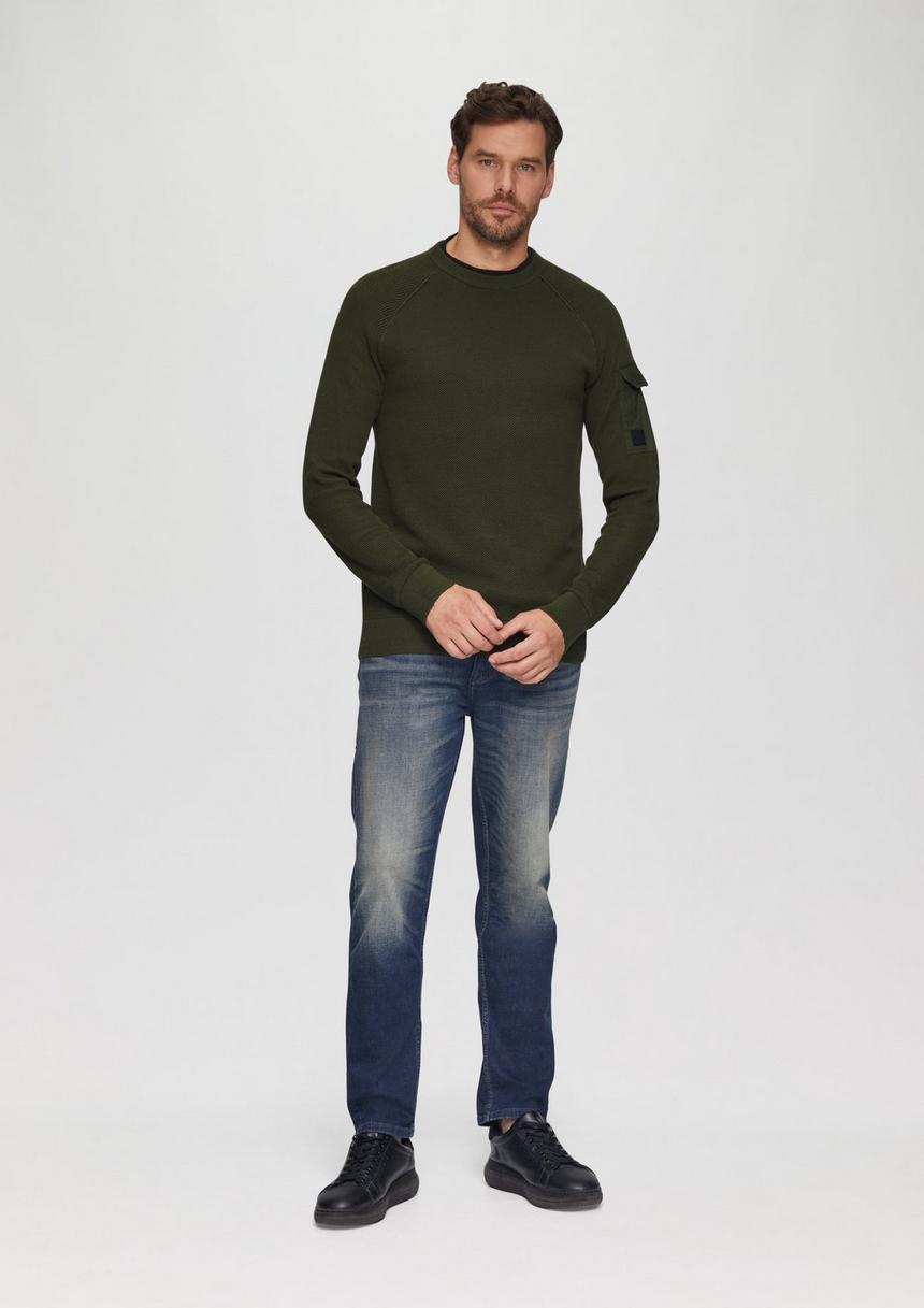 S.Oliver Strickpullover Mit Raglanärmeln Und Strukturmix