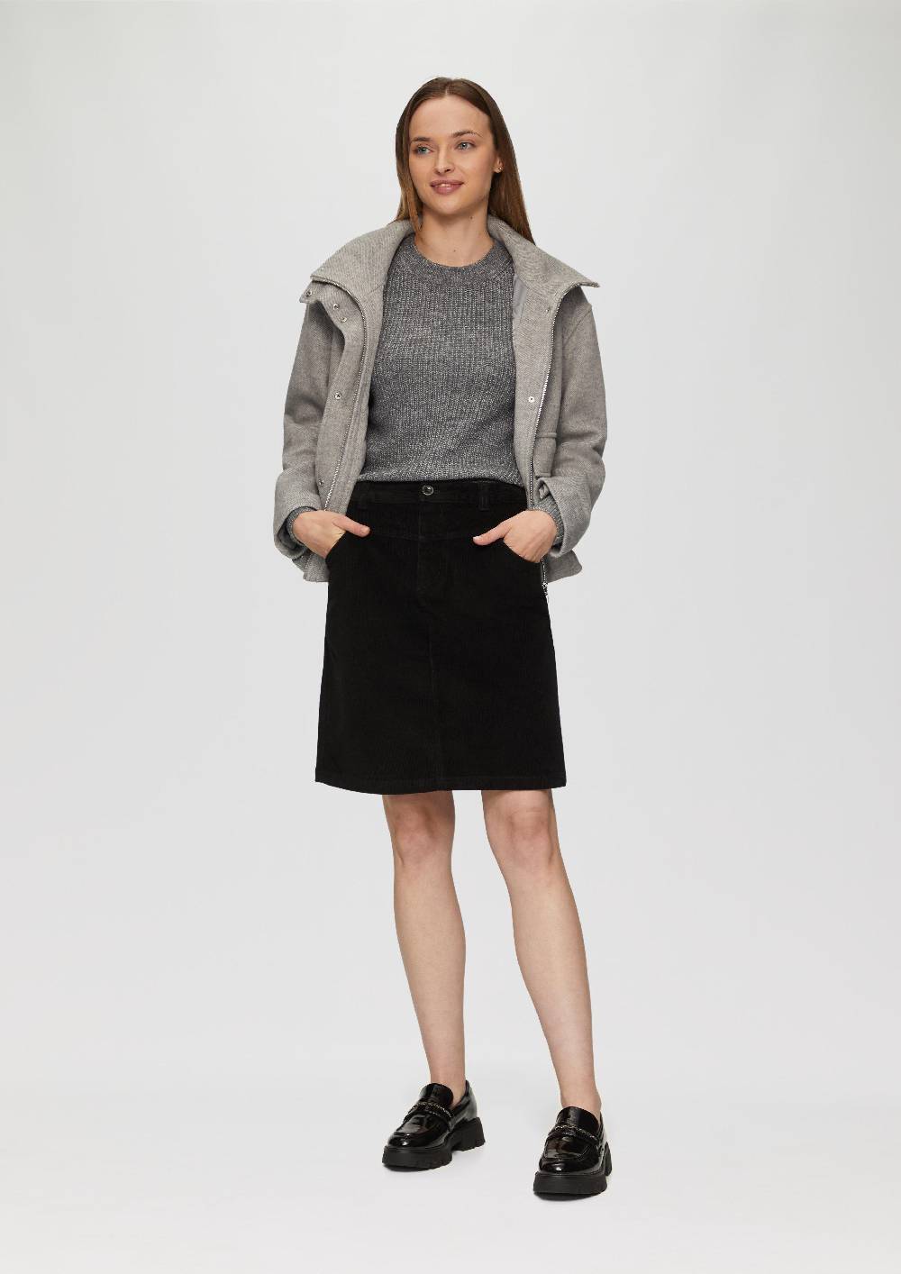 S.Oliver Strickpullover Mit Rippdetail Und Crew Neck