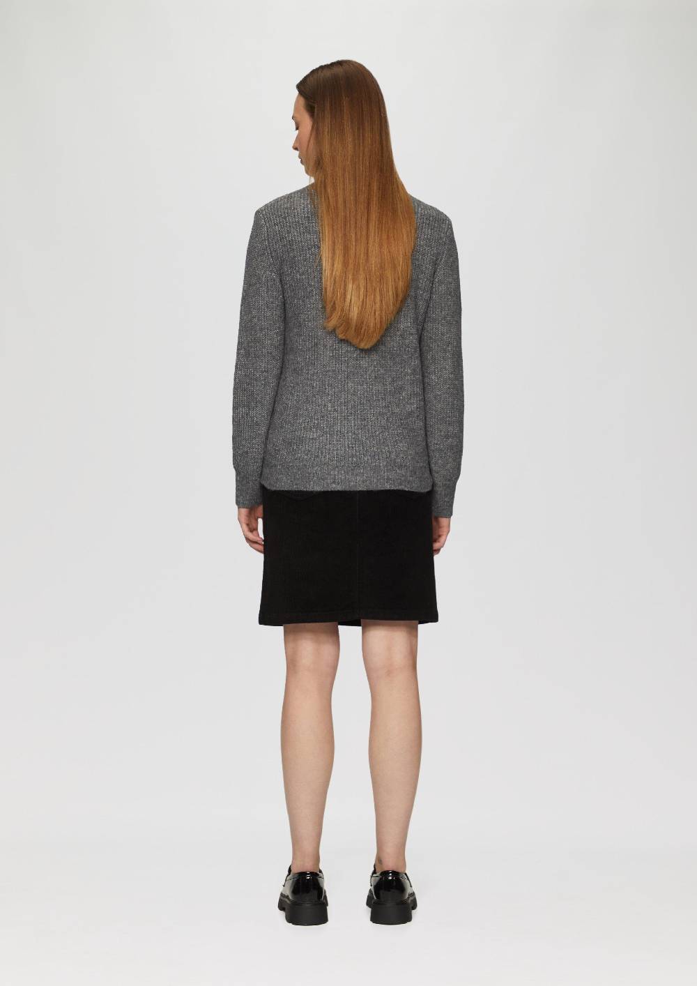 S.Oliver Strickpullover Mit Rippdetail Und Crew Neck