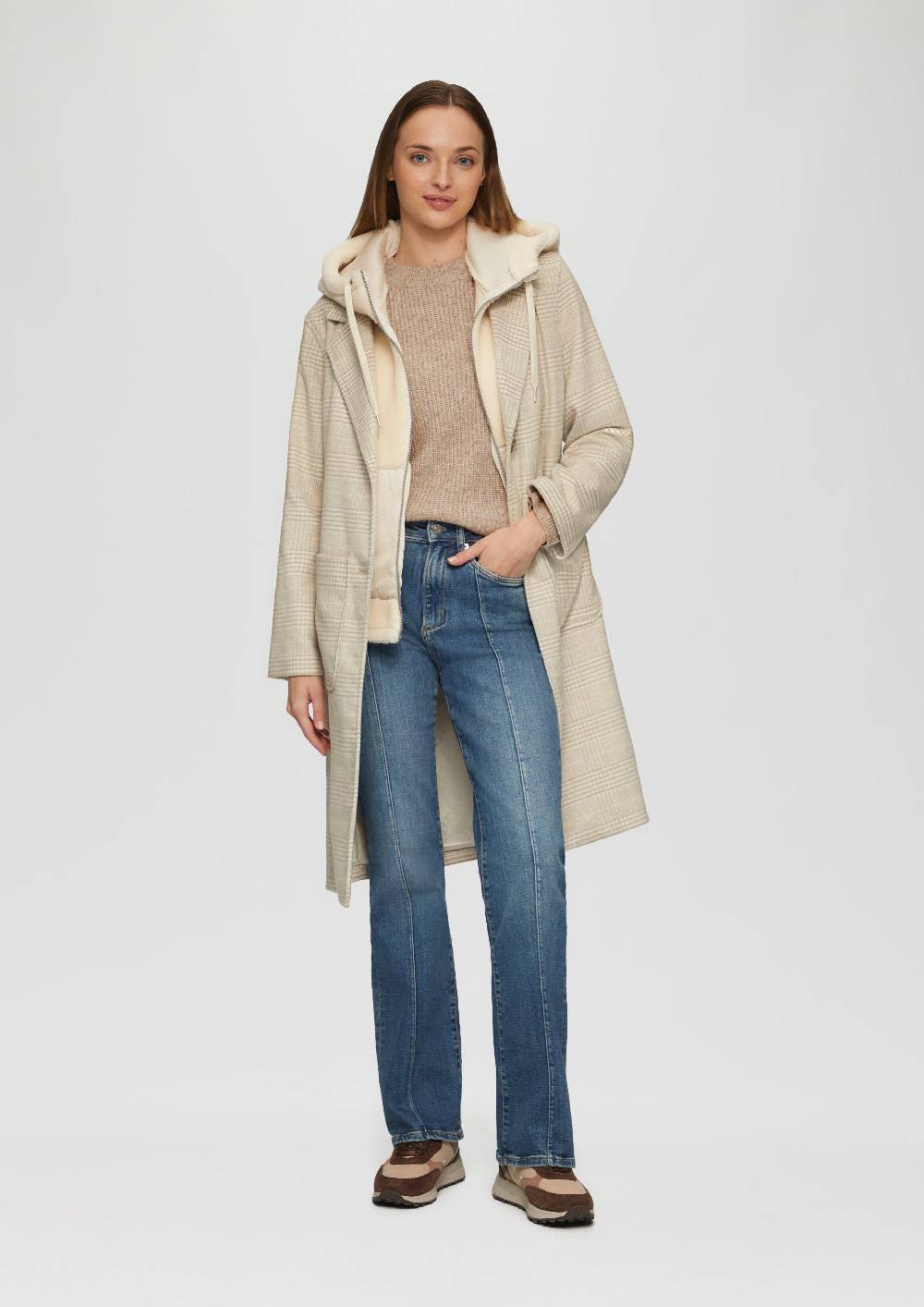 S.Oliver Strickpullover Mit Rippdetail Und Crew Neck