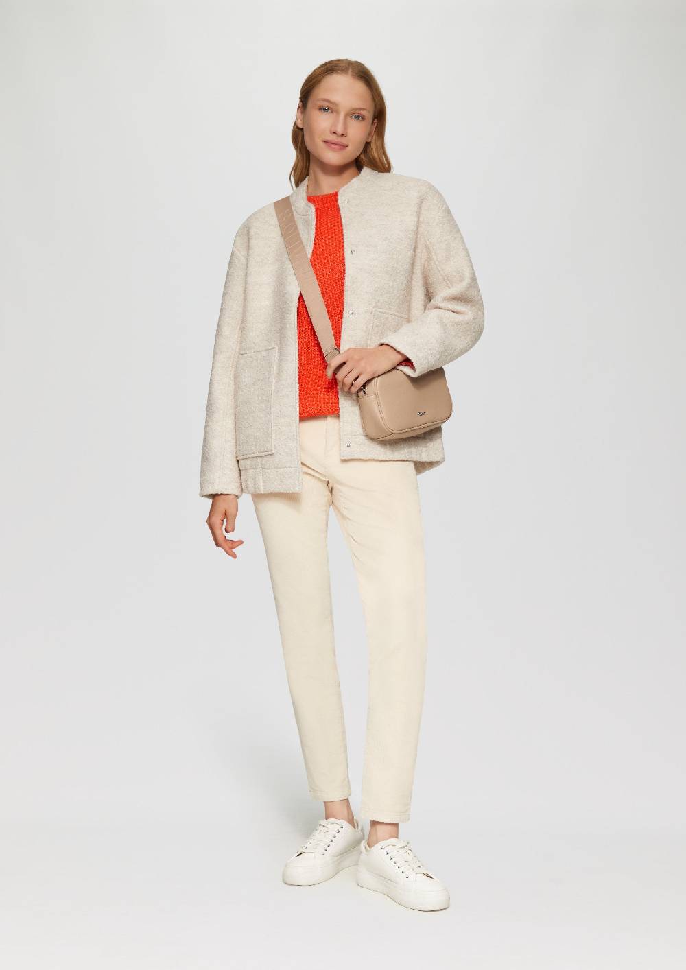 S.Oliver Strickpullover Mit Rippdetail Und Crew Neck