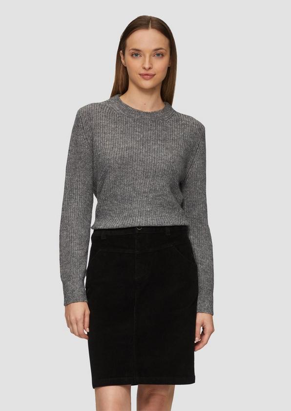 S.Oliver Strickpullover mit Rippdetail und Crew Neck