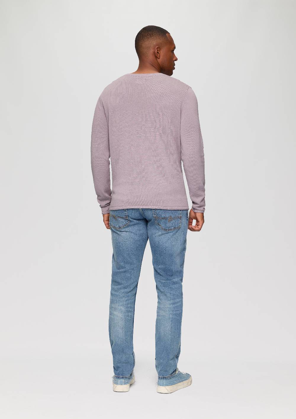 S.Oliver Strickpullover Mit Rollsaum Und Wascheffekt