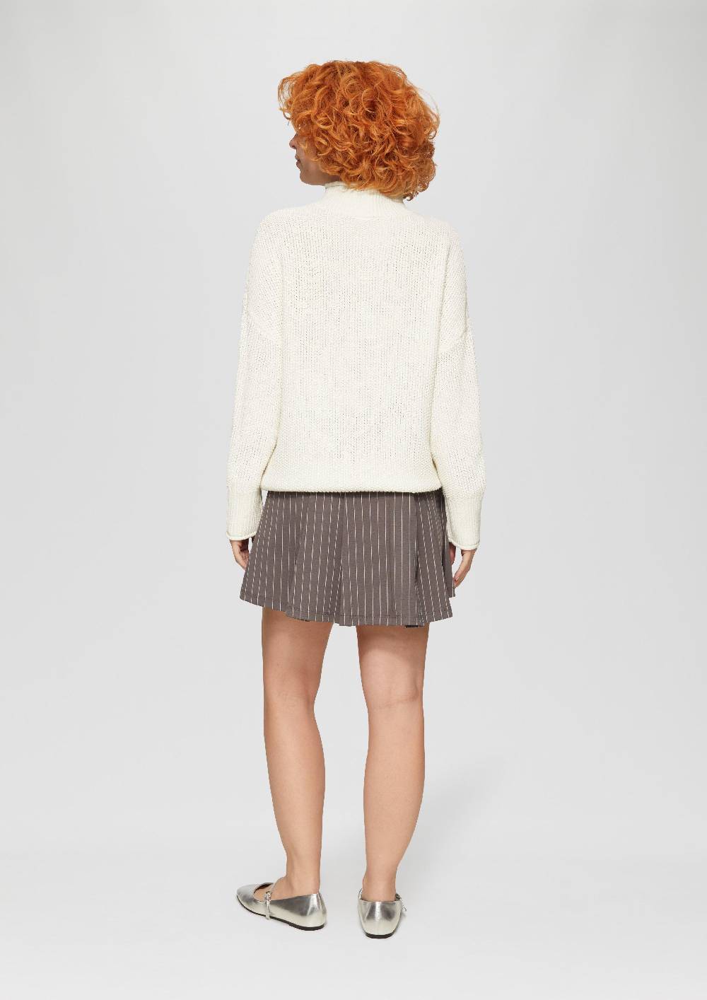 S.Oliver Strickpullover Mit Stehkragen Aus Baumwollmix