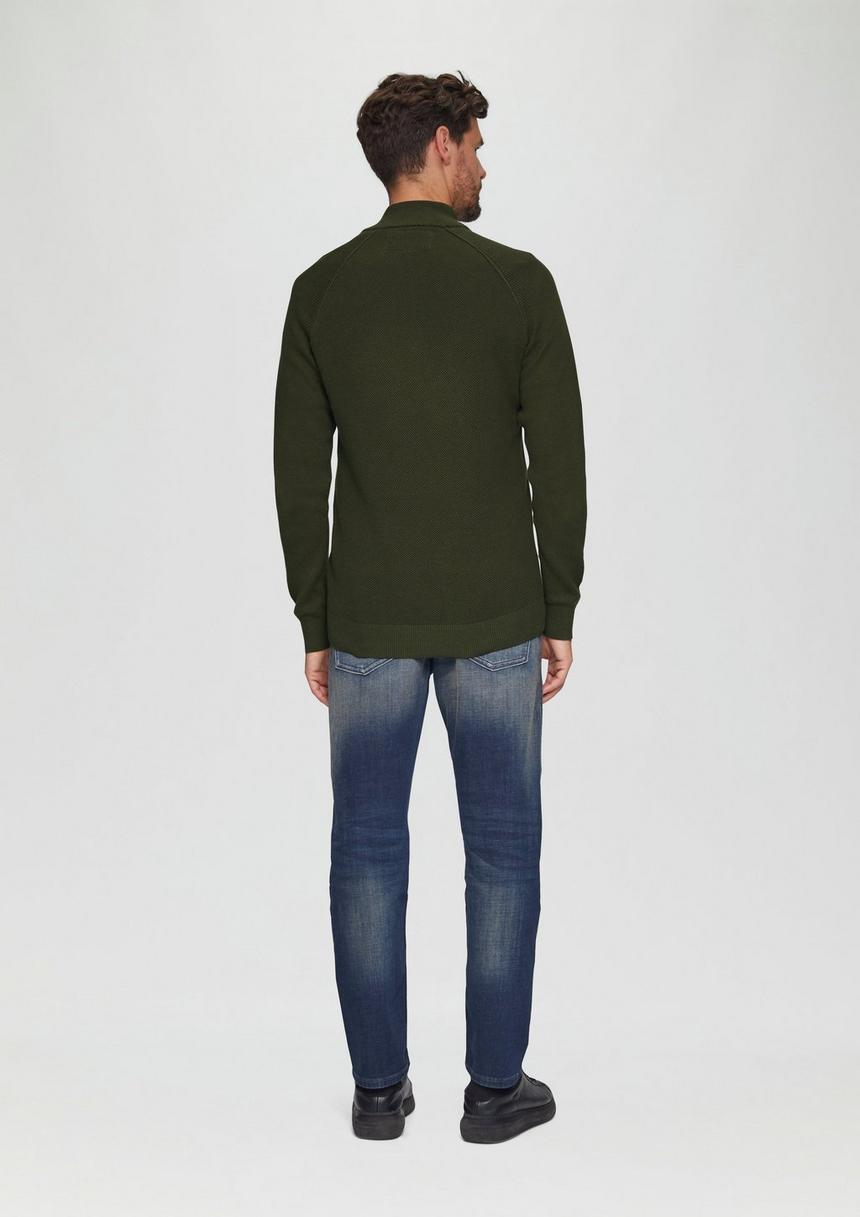 S.Oliver Strickpullover Mit Troyer-Kragen Und Strukturmix