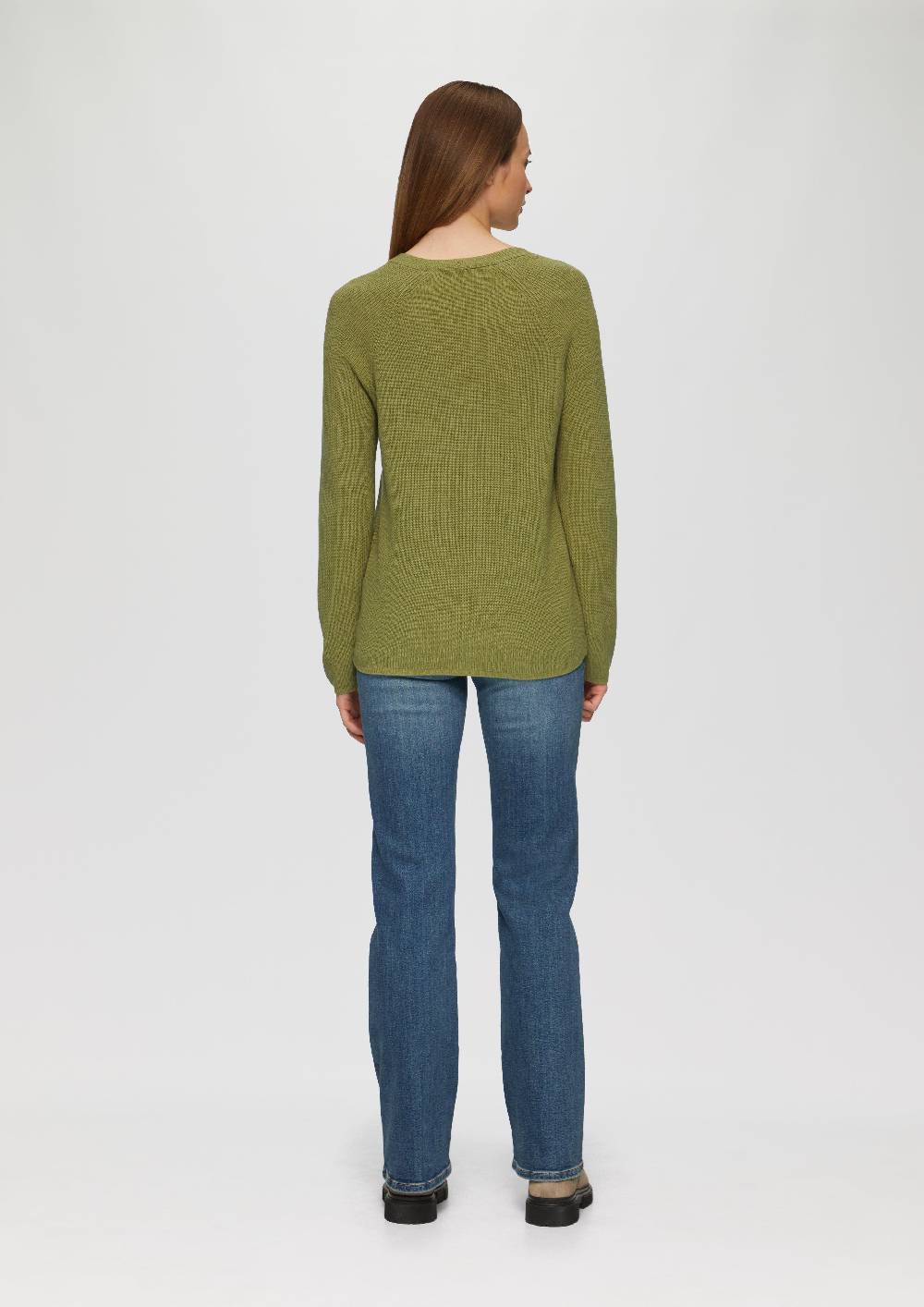 S.Oliver Strickpullover Mit V-Ausschnitt Und Raglan-Ärmeln