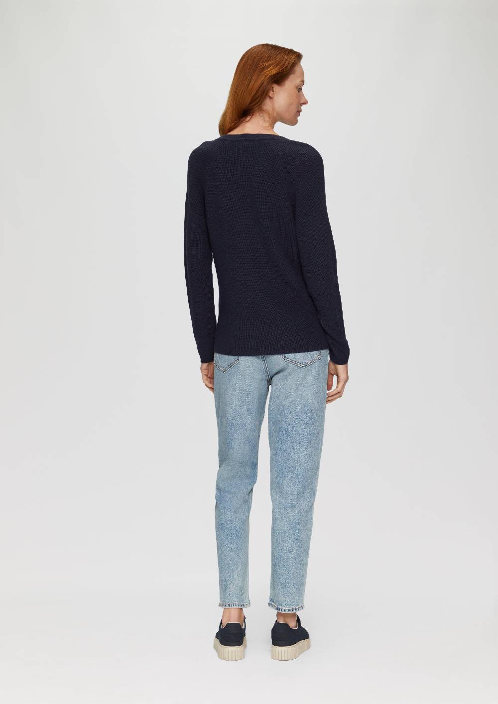 S.Oliver Strickpullover Mit V-Ausschnitt Und Raglan-Ärmeln