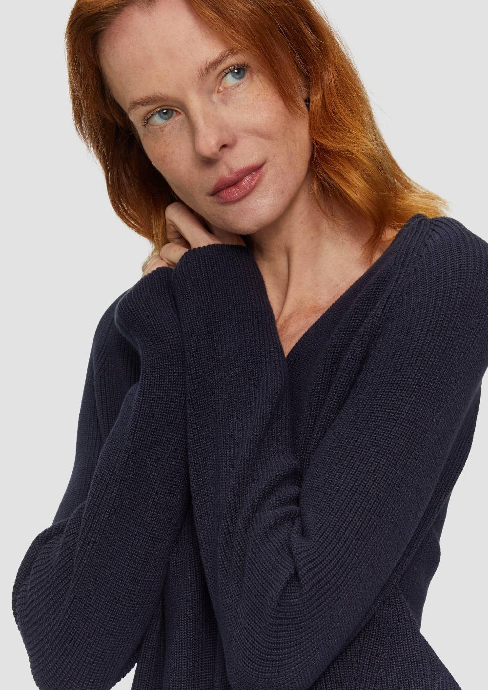 S.Oliver Strickpullover Mit V-Ausschnitt Und Raglan-Ärmeln