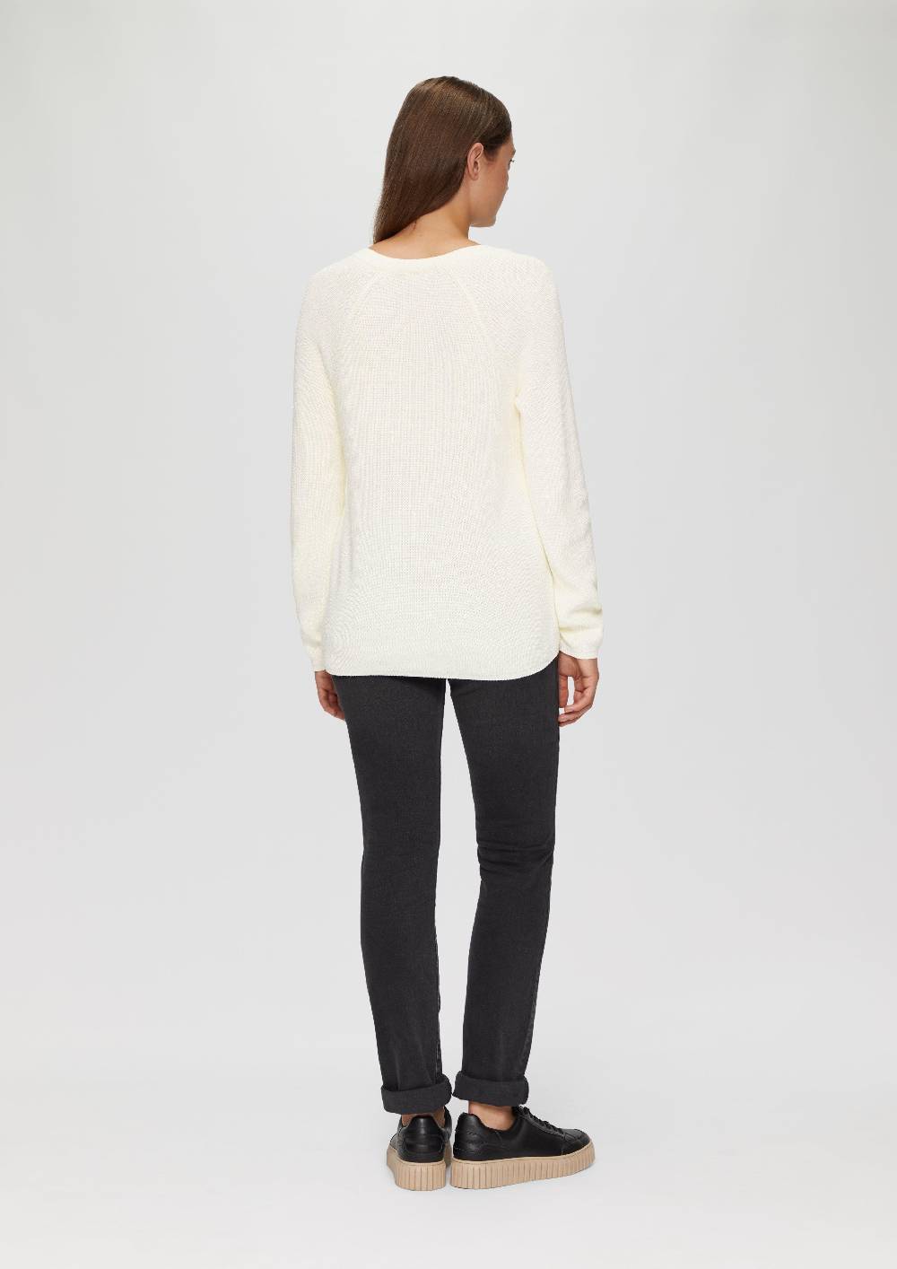 S.Oliver Strickpullover Mit V-Ausschnitt Und Raglan-Ärmeln