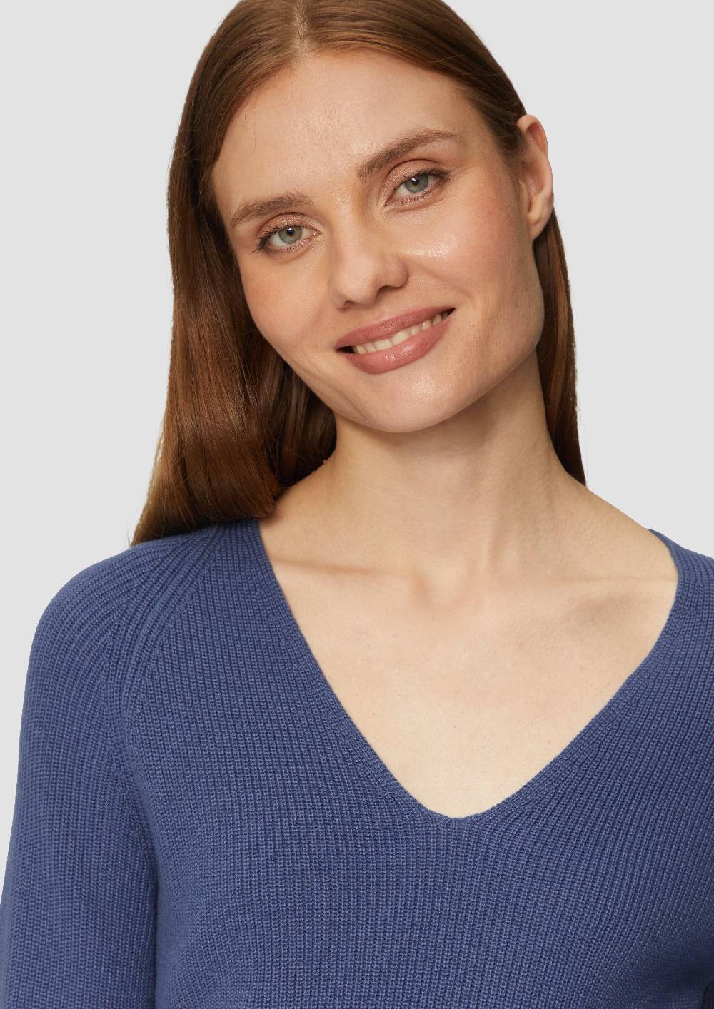 S.Oliver Strickpullover Mit V-Ausschnitt Und Raglan-Ärmeln