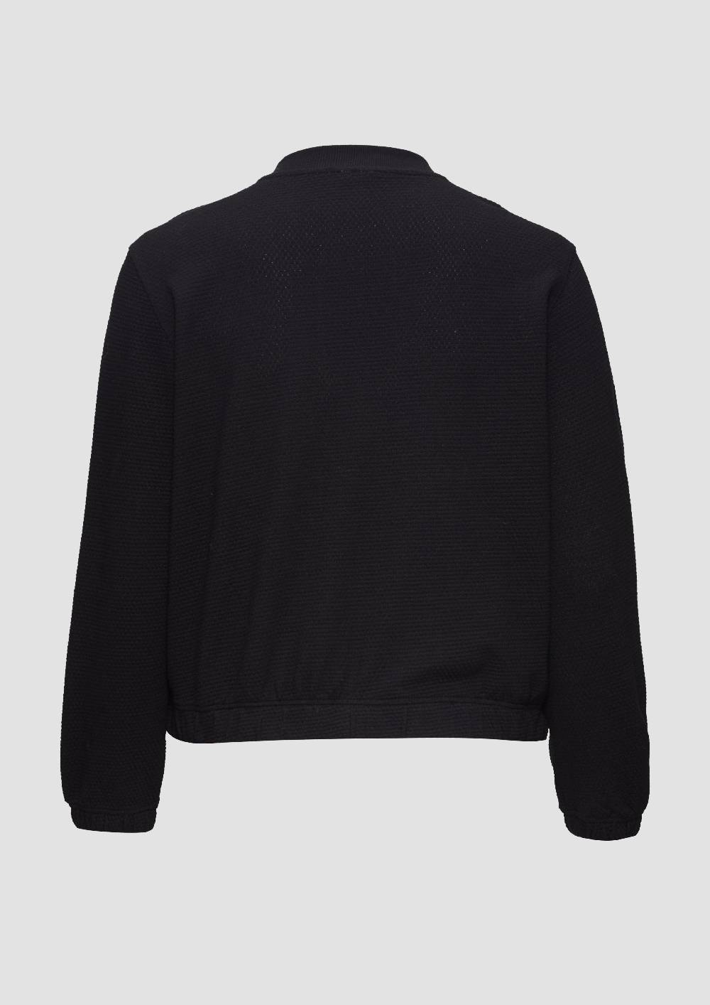 S.Oliver Strukturierter Sweat-Blouson Aus Baumwollmix