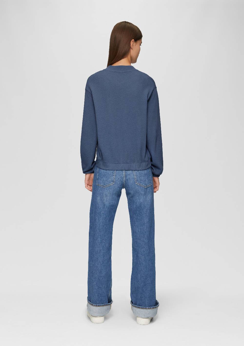 S.Oliver Strukturierter Sweat-Blouson Aus Baumwollmix