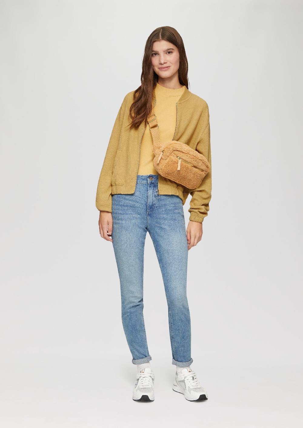 S.Oliver Strukturierter Sweat-Blouson Aus Baumwollmix