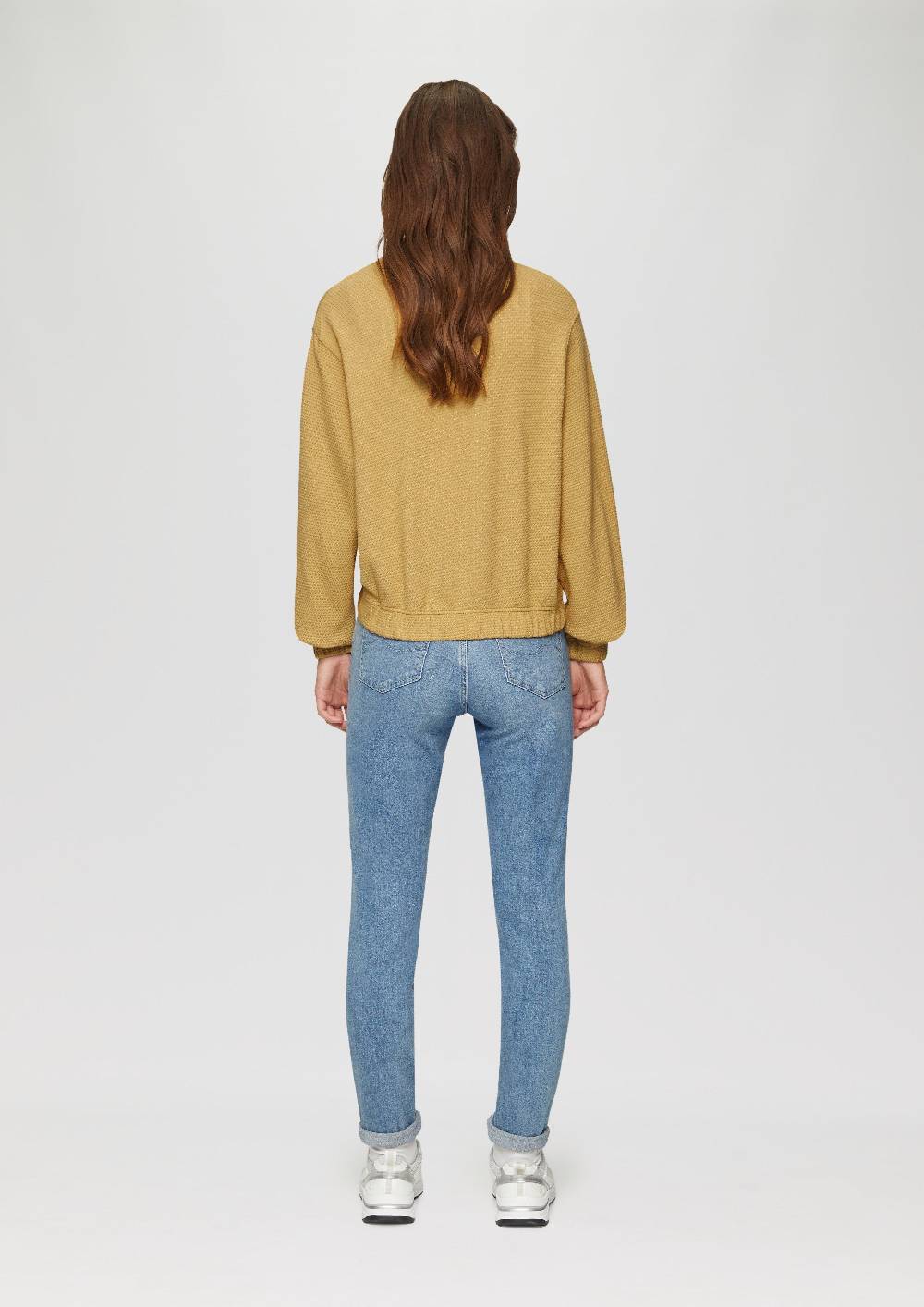 S.Oliver Strukturierter Sweat-Blouson Aus Baumwollmix