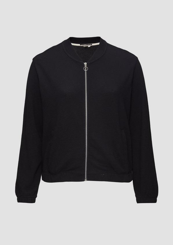 S.Oliver Strukturierter Sweat-Blouson aus Baumwollmix