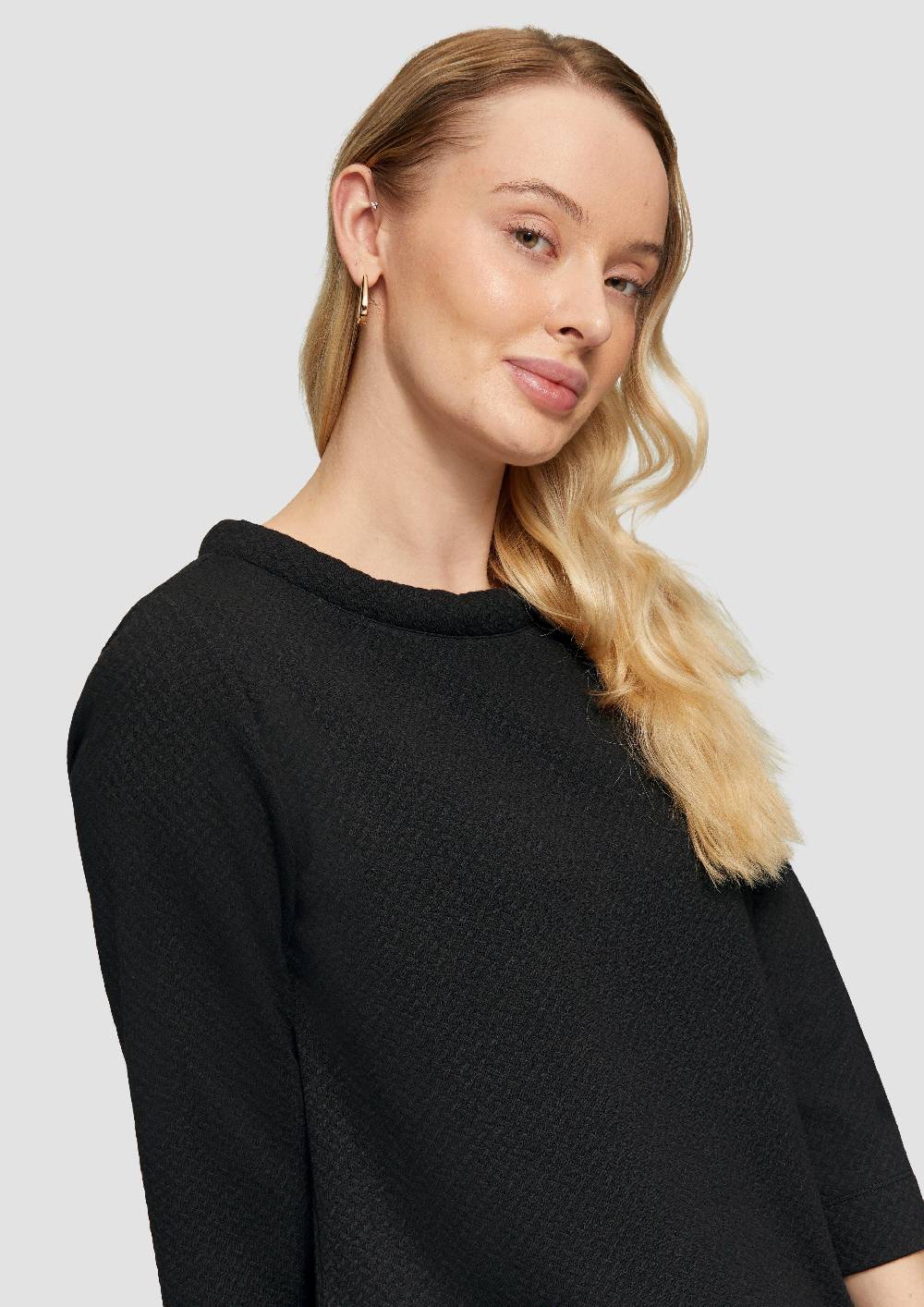 S.Oliver Strukturiertes Sweatshirt Mit Rundhalsausschnitt