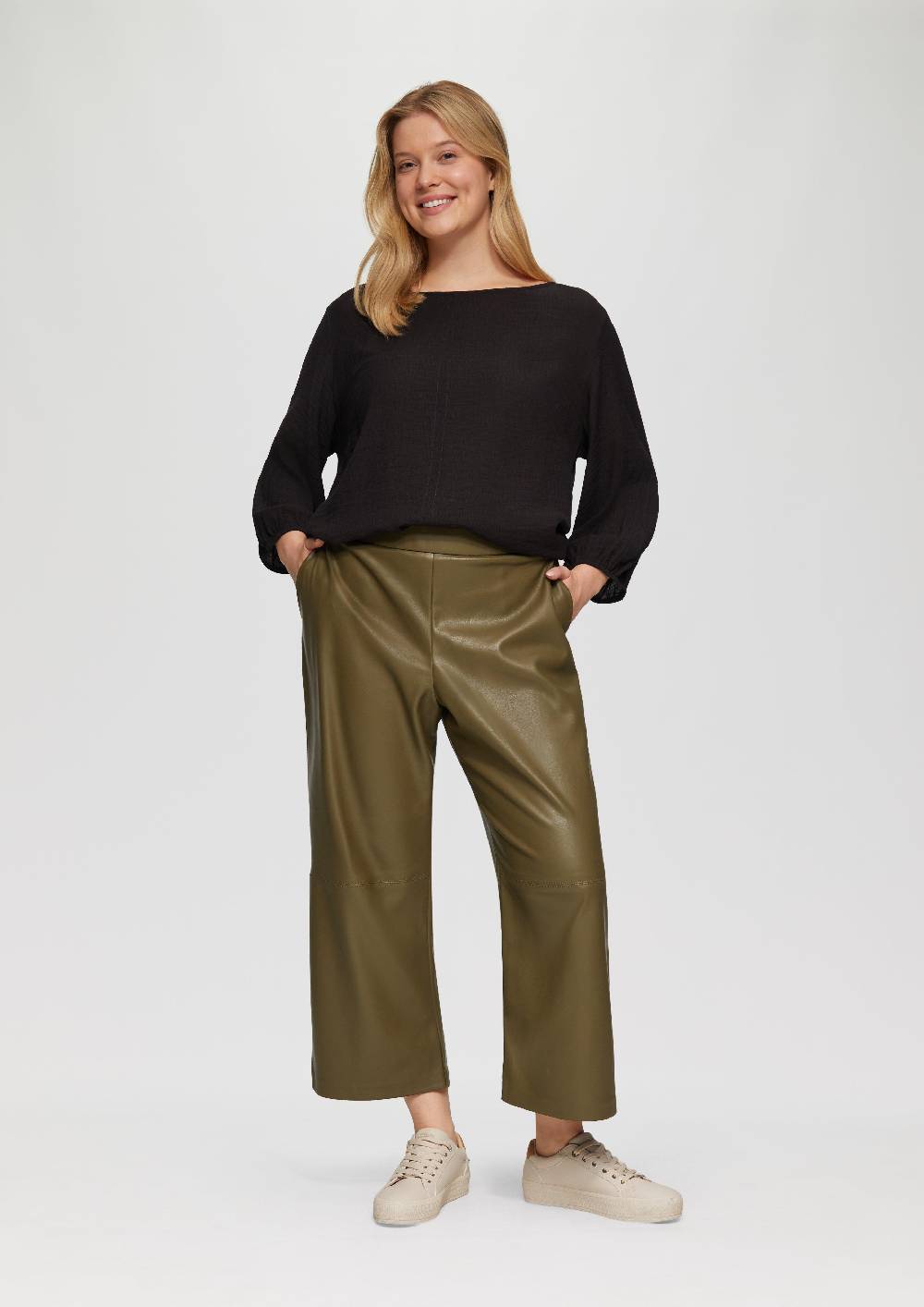 S.Oliver Strukturiertes T-Shirt Im Fabricmix Mit U-Boot-Ausschnitt