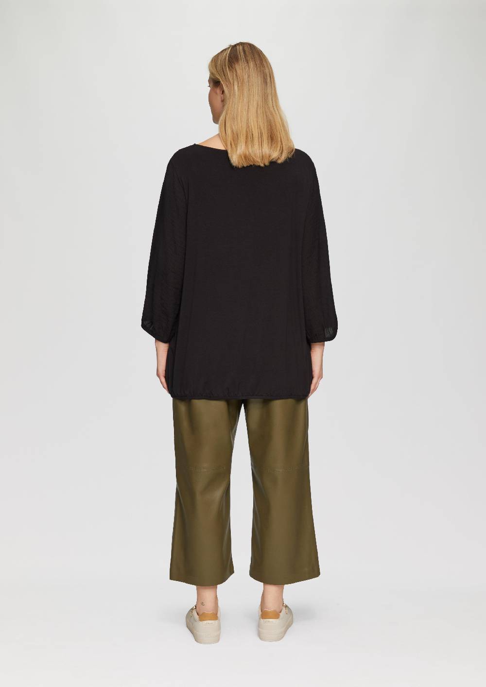 S.Oliver Strukturiertes T-Shirt Im Fabricmix Mit U-Boot-Ausschnitt