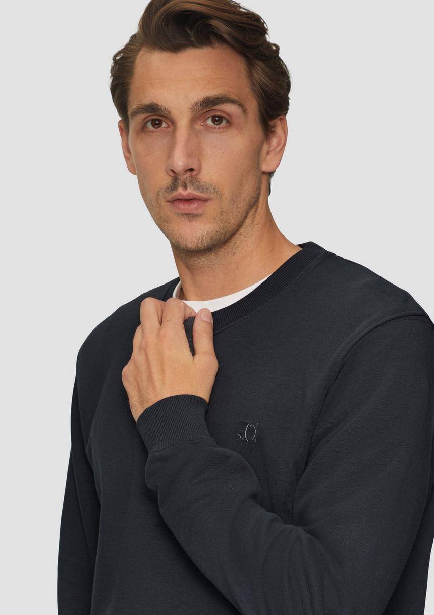 S.Oliver Sweatshirt Aus Baumwollmix Mit Logo-Detail