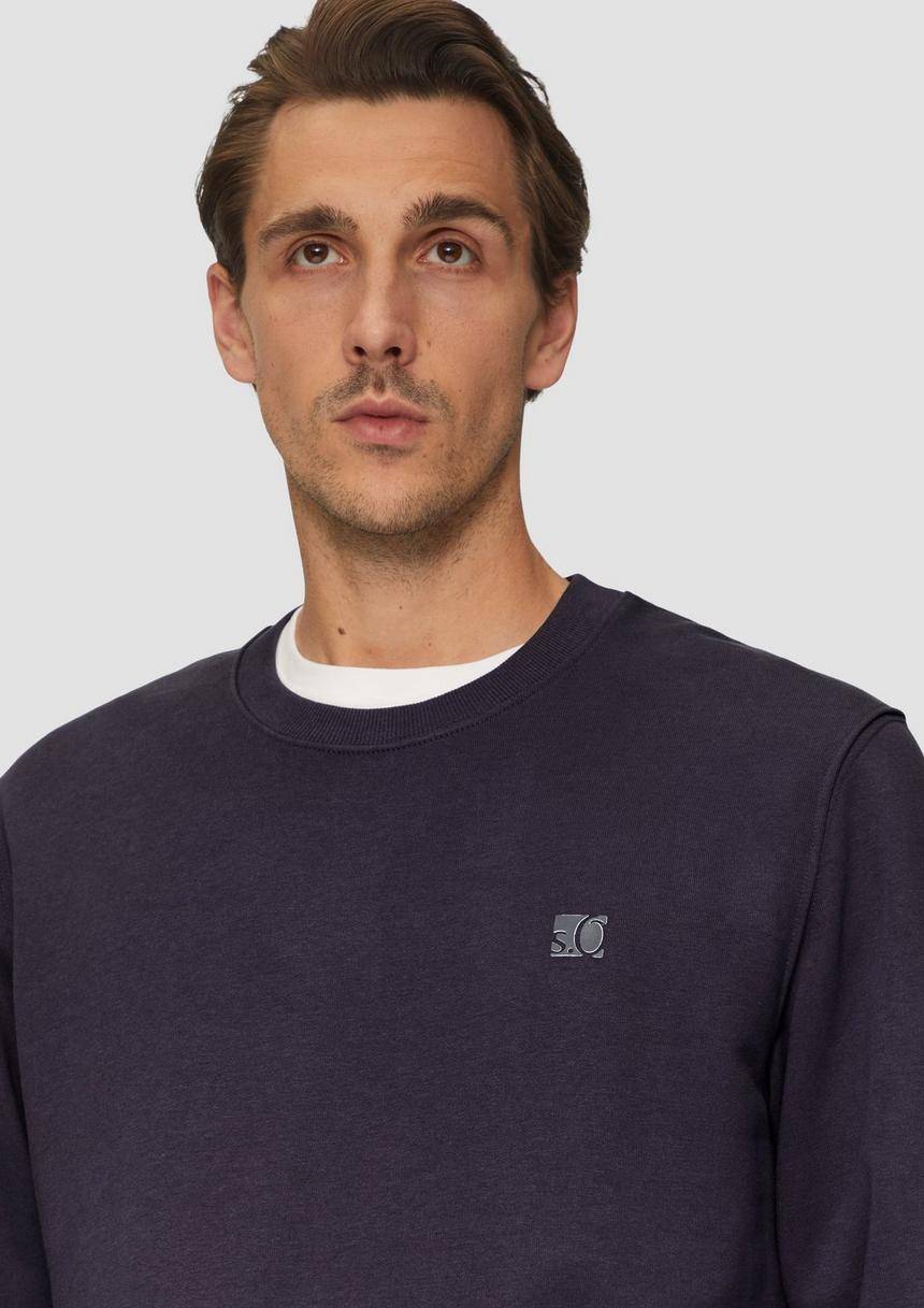 S.Oliver Sweatshirt Aus Baumwollmix Mit Logo-Detail