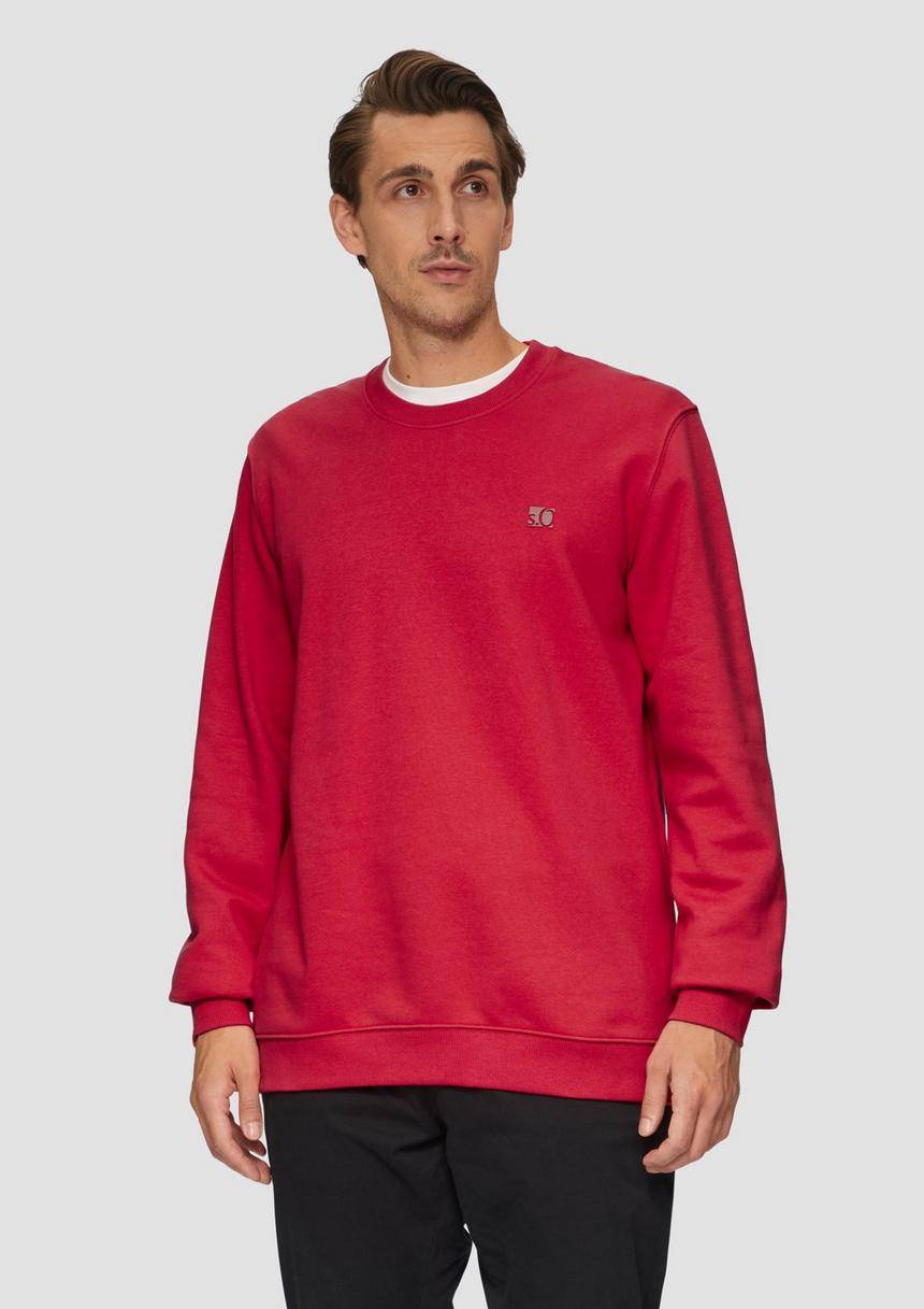 S.Oliver Sweatshirt aus Baumwollmix mit Logo-Detail