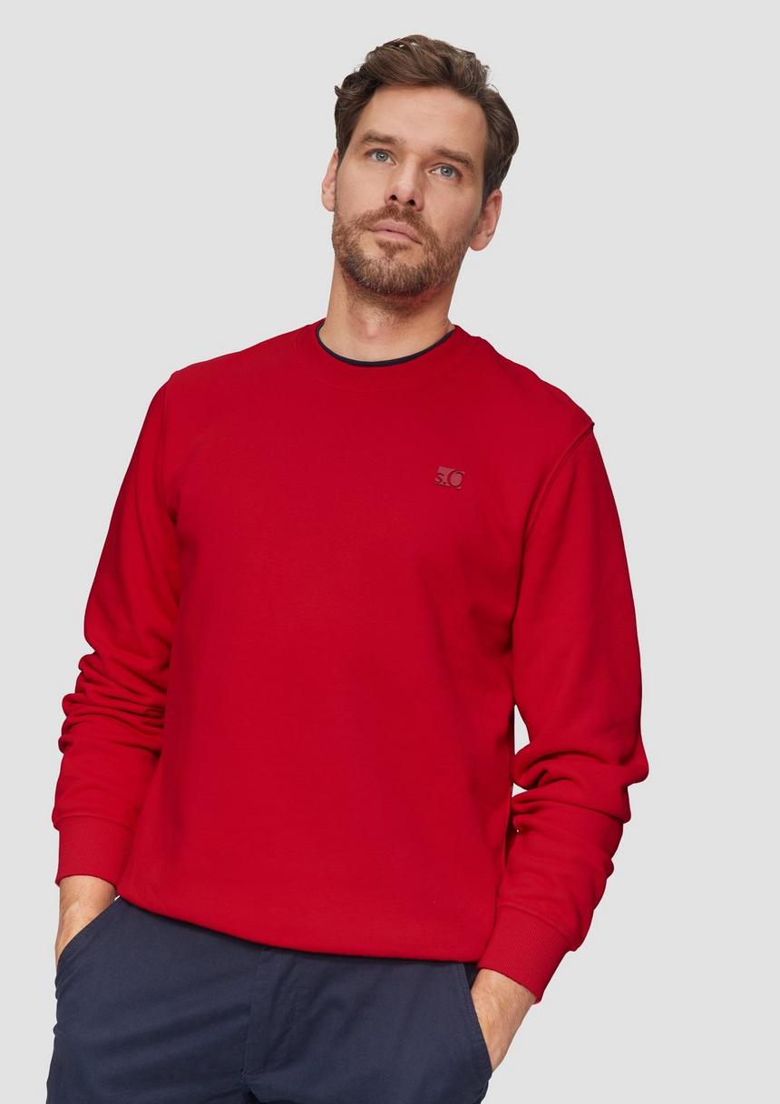 S.Oliver Sweatshirt Aus Baumwollmix Mit Logo-Detail