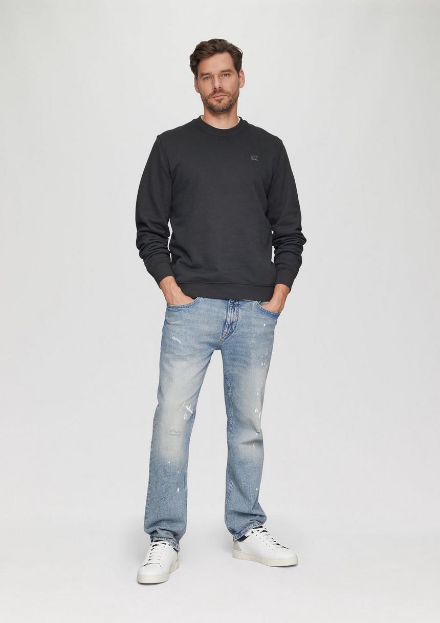 S.Oliver Sweatshirt Aus Baumwollmix Mit Logo-Detail