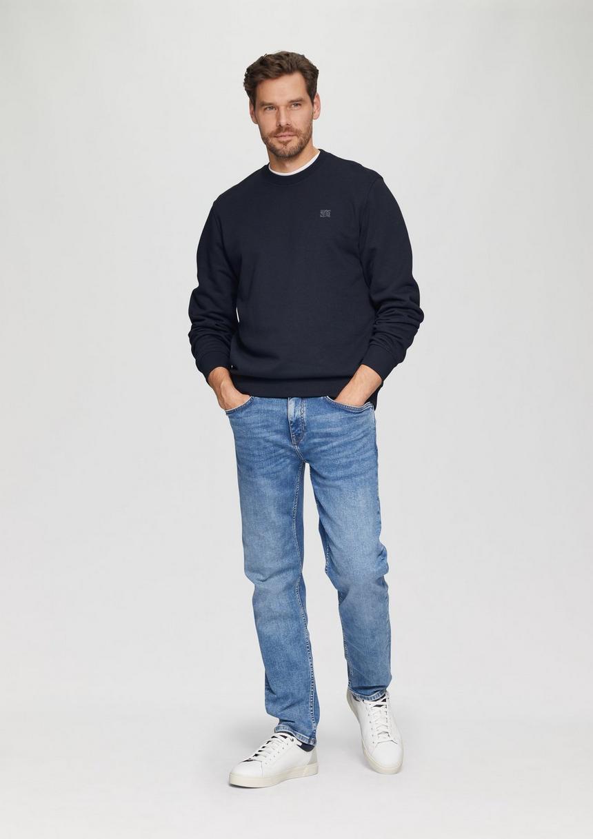 S.Oliver Sweatshirt Aus Baumwollmix Mit Logo-Detail