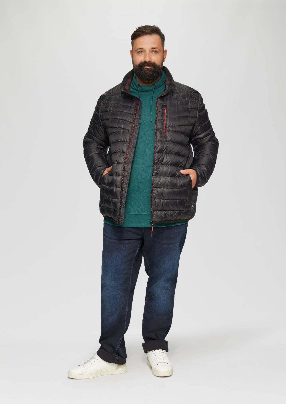 S.Oliver Sweatshirt Mit Kängurutasche Und Stehkragen