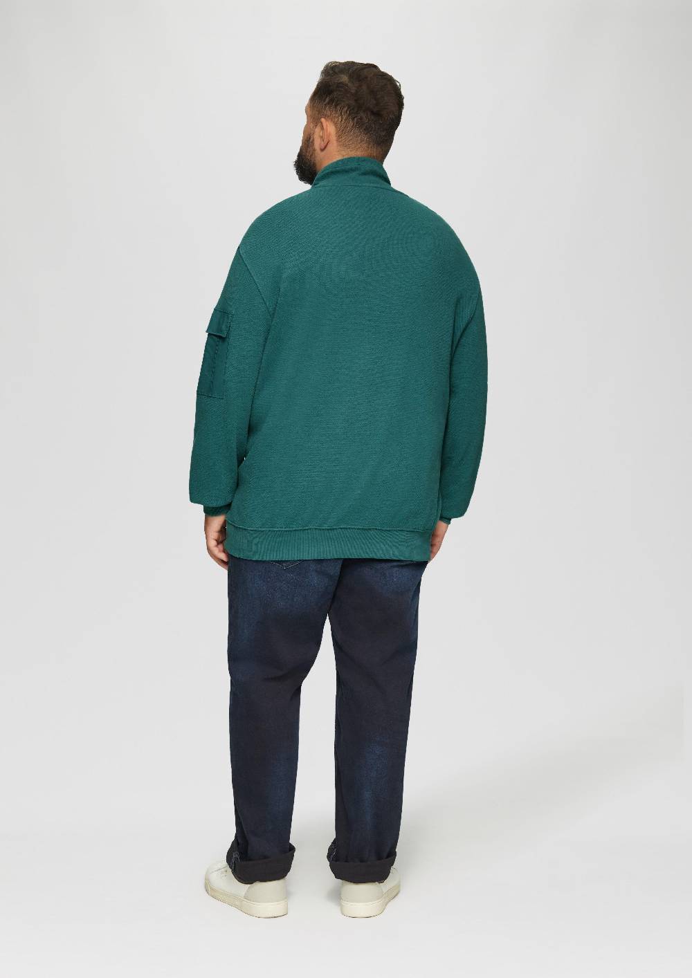 S.Oliver Sweatshirt Mit Kängurutasche Und Stehkragen