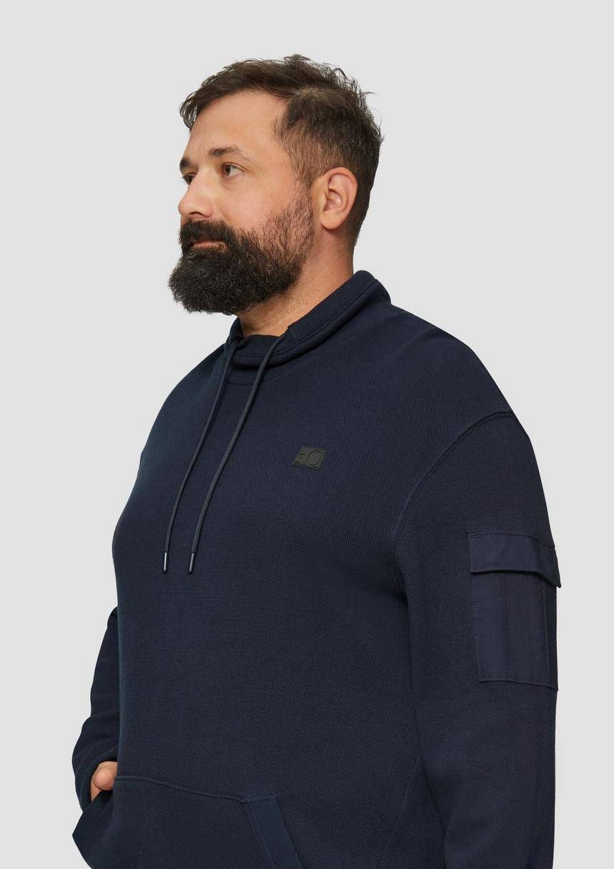 S.Oliver Sweatshirt Mit Kängurutasche Und Stehkragen